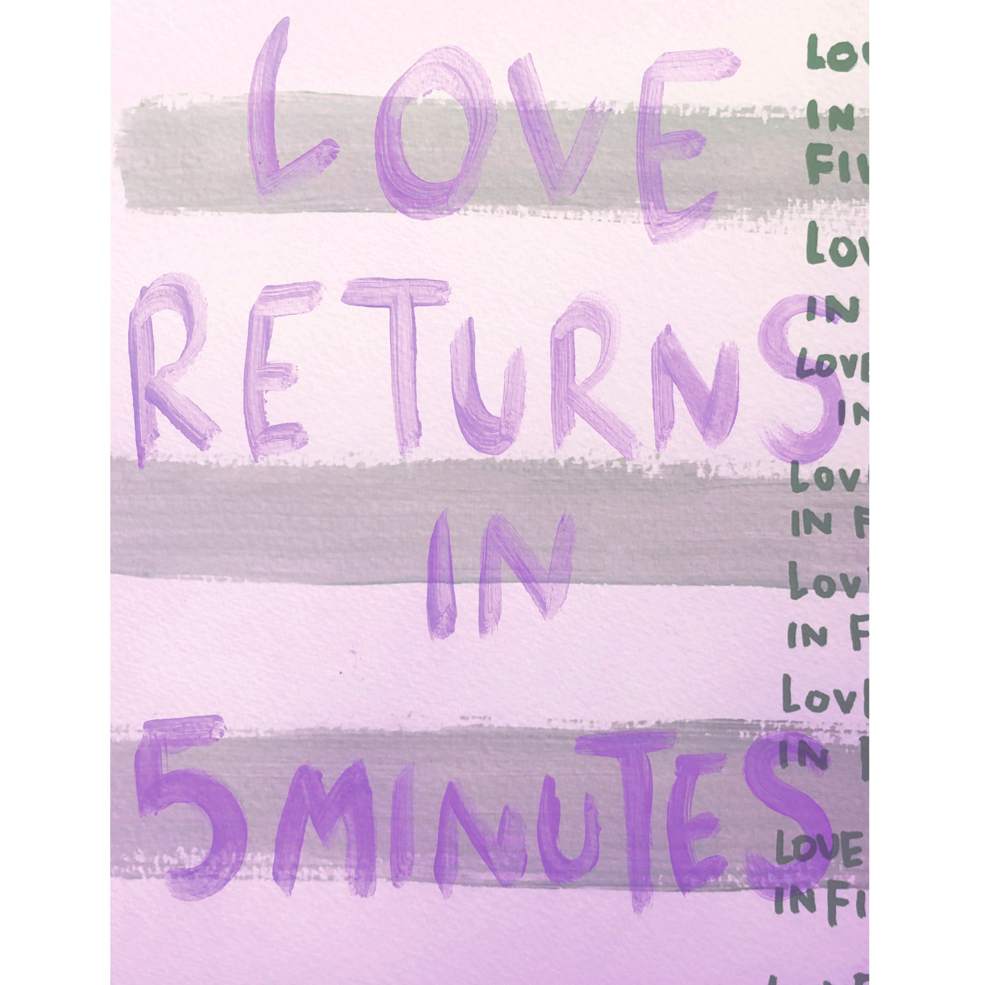 Affiche Love returns in 5 minutes